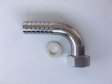 Immagine di TELLARINI RACCORDO INOX CURVO CON GIRELLO